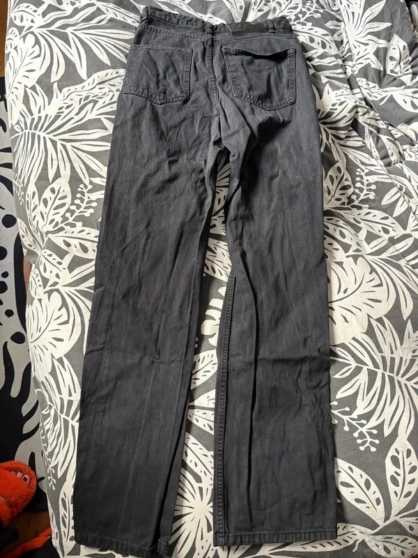 Jean wide leg noir déchiré – photo 4